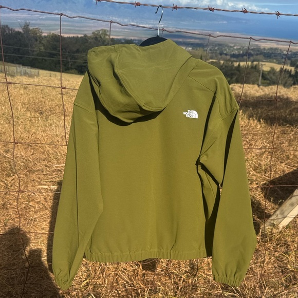 The North Face Willow Stretch windwall pullover hoodie Green Forest olive XL - Picture 9 of 14